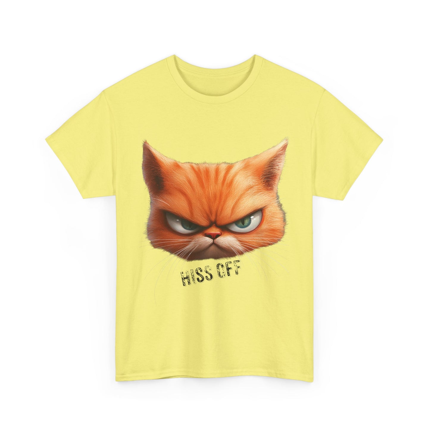 Hiss Off Angry Orange Cat T-Shirt