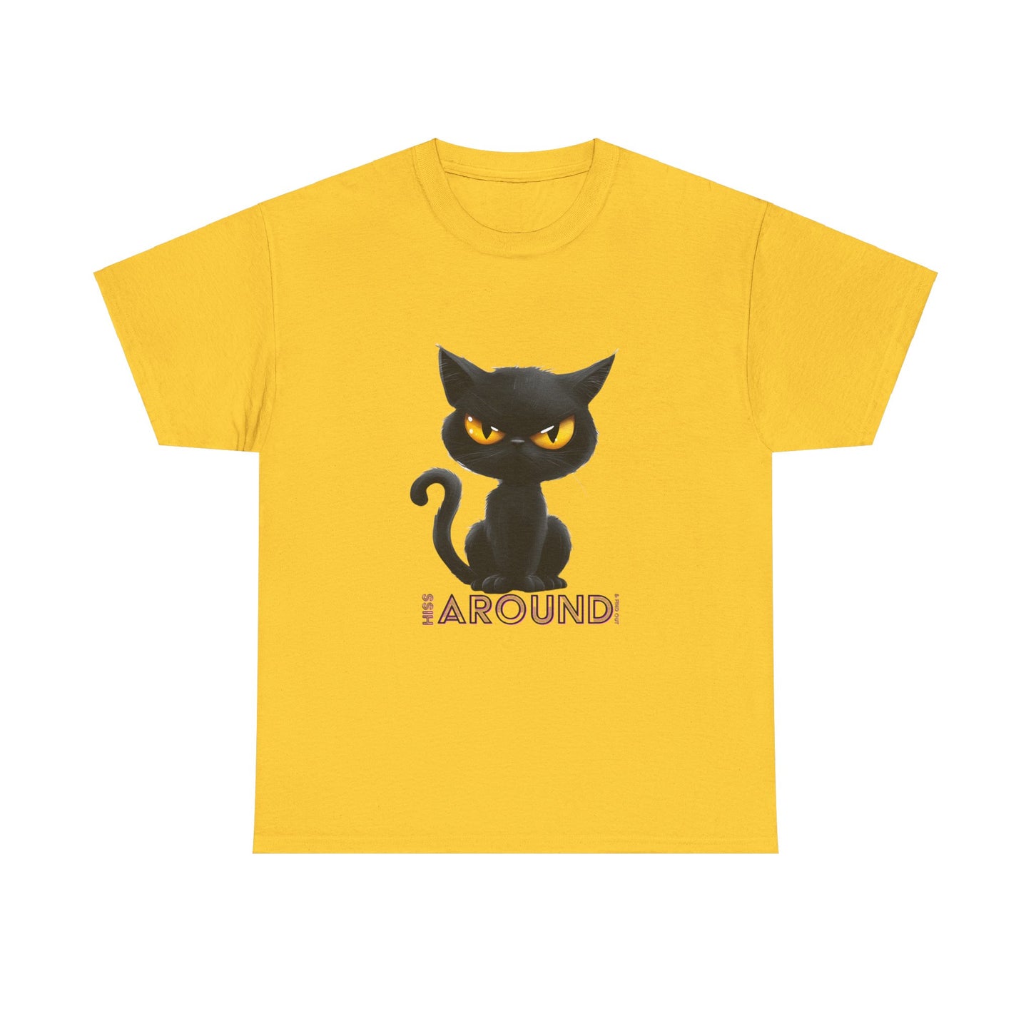 ‘Hiss Around & Find Out’ Black Cat Unisex Comfy Tee