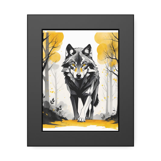 “Lone Wolf Forest Guardian” Series Framed Paper Posters