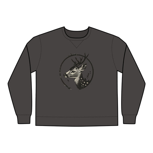 Fawn with Antlers Unisex Sweatshirt- A Minimalist Nature Design