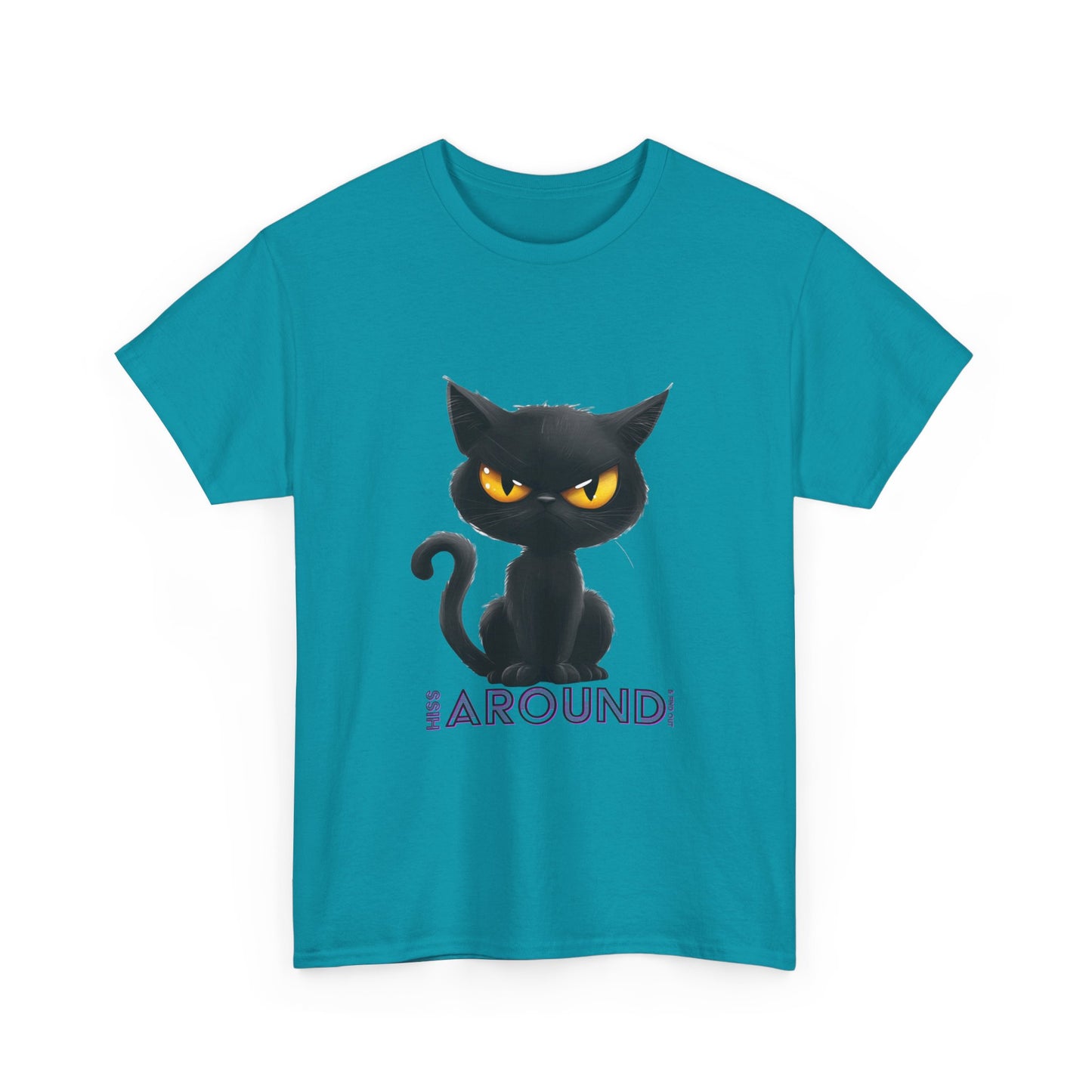 ‘Hiss Around & Find Out’ Black Cat Unisex Comfy Tee