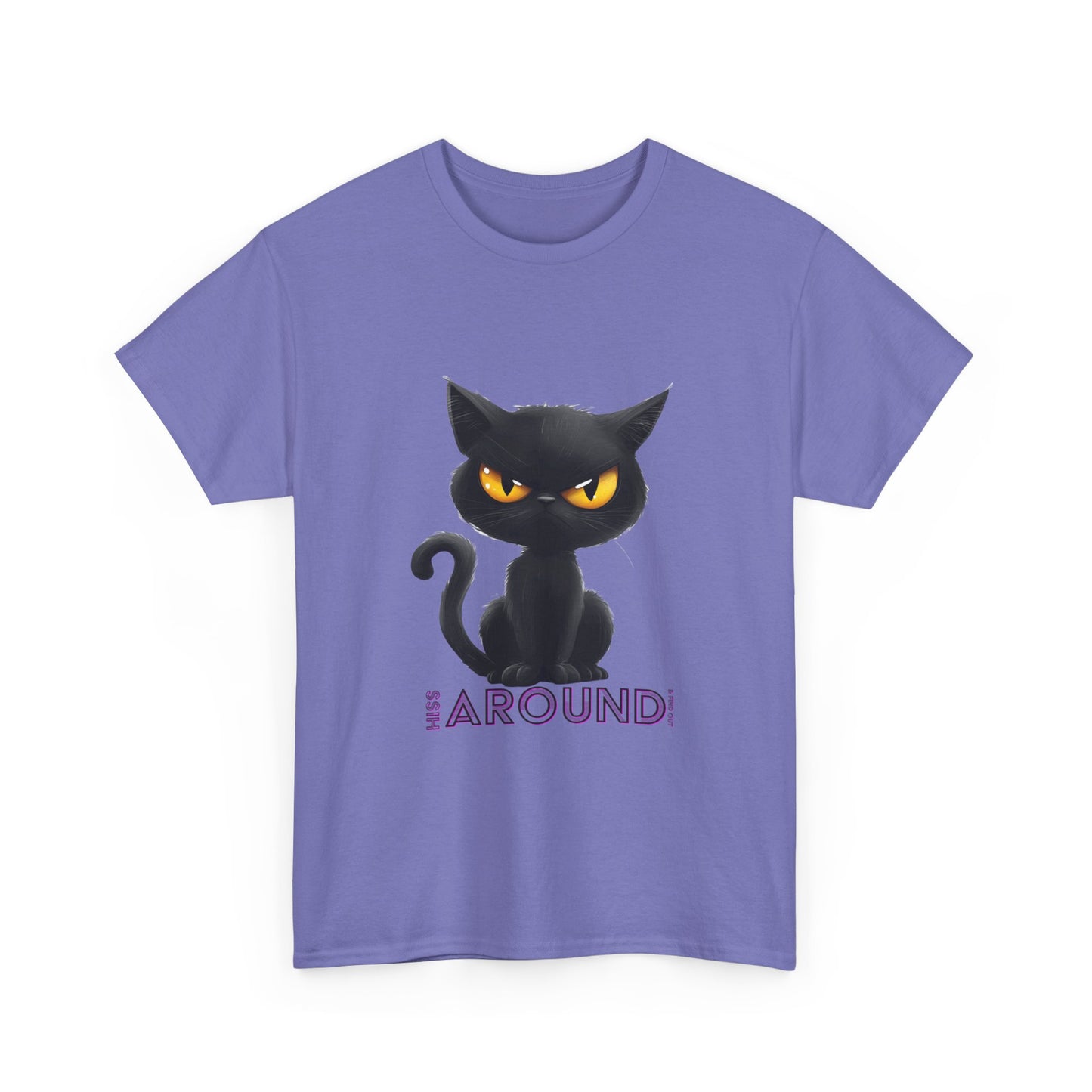 ‘Hiss Around & Find Out’ Black Cat Unisex Comfy Tee