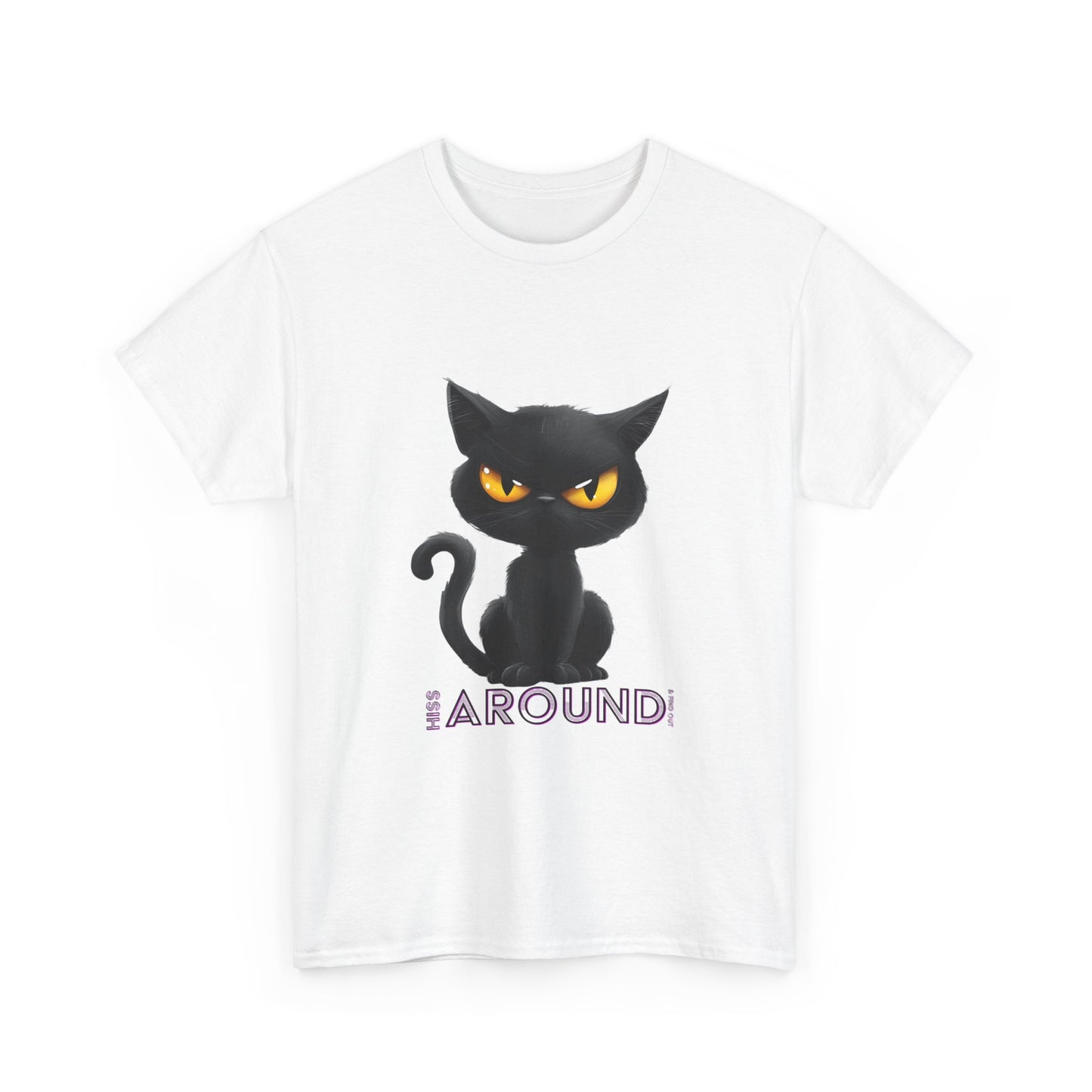 ‘Hiss Around & Find Out’ Black Cat Unisex Comfy Tee